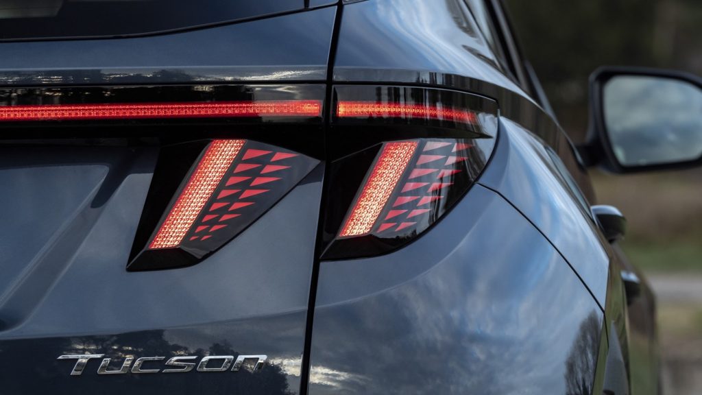 Right Rear Turn Signal and Brake Light on the 2022 Hyundai Tucson.