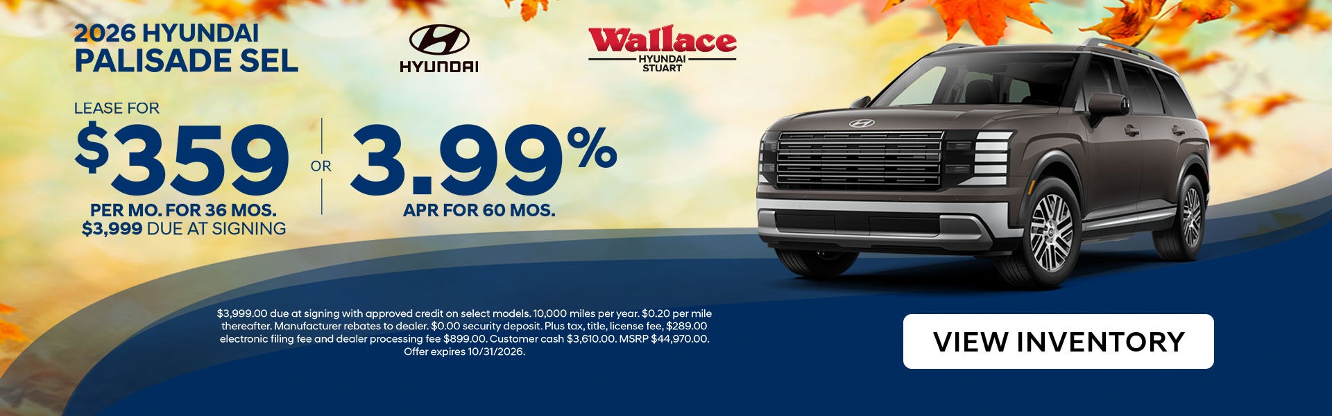 Palisade Special Offers